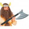 Tradineur - Hacha Vikinga - Fabricado en plástico - Apto para jóvenes y adultos - Complemento para carnaval, Halloween y celebra