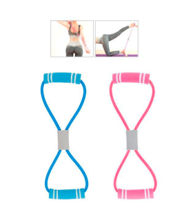 Banda elástica de fitness para ejercitar piernas y brazos, multifunción, para yoga, estiramientos, cuerda, goma de ejercicio para gimnasia en casa, entrenamiento, color aleatorio