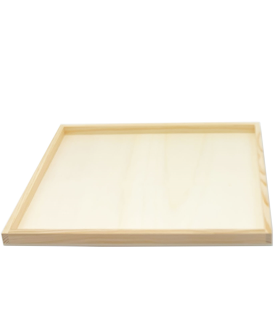 Tradineur - Cubertero, organizador de cubiertos de madera con tapa 35,5 x 26,5 x 4,8 cm, 5 compartimentos. Bandeja, porta utensilios de madera para cajón cocina