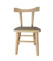 Tradineur - Silla infantil de madera 55 x 33 x 26 cm, silla para niños de madera natural con reposapiés