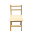 Tradineur - Silla pequeña para niños 57 x 30,5 x 25,5 cm. Silla infantil de madera natural sin tratar, decoración hogar