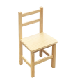 Tradineur - Silla pequeña para niños 57 x 30,5 x 25,5 cm. Silla infantil de madera natural sin tratar, decoración hogar