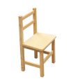 Tradineur - Silla pequeña para niños 57 x 30,5 x 25,5 cm. Silla infantil de madera natural sin tratar, decoración hogar