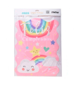 Piñata arco iris de cartón, feliz cumpleaños, para rellenar con golosinas, chuches, niños, decoración infantil para fiestas (Rosa, 37 x 47 cm)