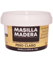 Tradineur - Masilla de relleno para madera, pasta para tapar grietas, lista para usar, reparación de fisuras, agujeros en muebles, uso interior, calidad profesional (Pino claro, 250 g)