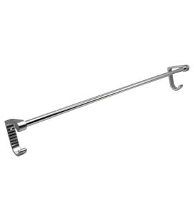 Tradineur - Toallero de baño adhesivo con ganchos, soporte de aluminio para toallas, sujeción mediante ventosas, sin taladro (Gris claro, 58 cm)