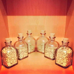 Tradineur - Botella de vidrio, frasca con tapón de corcho, reutilizable, recargable, licores, aceite, agua, vino, whisky, boda,