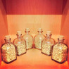 Tradineur - Botella de vidrio, frasca con tapón de corcho, reutilizable, recargable, licores, aceite, agua, vino, whisky, boda,