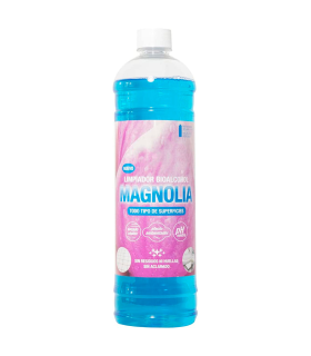 Tradineur - Fregasuelos, limpiador bioalcohol perfumado con aroma de magnolia, secado rápido, ph neutro, todo tipo de superficies, 1 litro