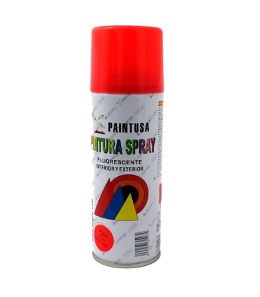 Montoro - Bote de pintura en spray rojo fluorescente F203 200 ml, válido para multitud de superficies de interior y exterior