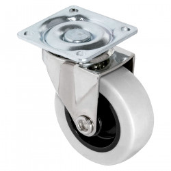 Tradineur - Pack de 4 Ruedas para Muebles - Fabricado en Acero Inoxidable - Apto para una amplia gama de muebles - Ø 32 mm