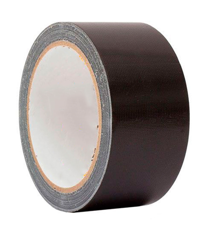 Tradineur - Cinta americana universal, impermeable, resistente, fuerte adherencia, corte fácil, reparar, sellar, reforzar, fijar, multiusos, bricolaje (Negro, 48 mm x 25 m)