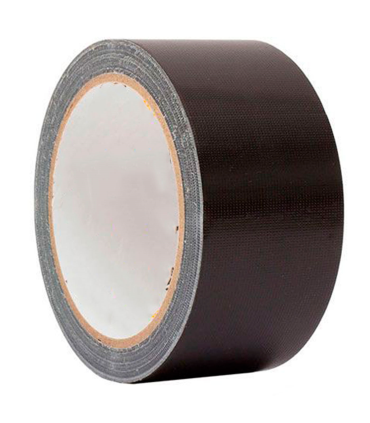 Tradineur - Cinta americana universal, impermeable, resistente, fuerte adherencia, corte fácil, reparar, sellar, reforzar, fijar, multiusos, bricolaje (Negro, 48 mm x 25 m)