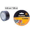 Tradineur - Cinta americana universal, impermeable, resistente, fuerte adherencia, corte fácil, reparar, sellar, reforzar, fijar, multiusos, bricolaje (Negro, 48 mm x 25 m)