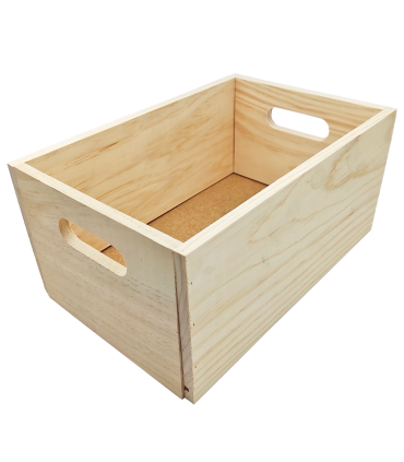 Caja de almacenamiento de madera con asas, caja rectangular decorativa, almacenaje documentos, juguetes, herramientas, comida, ropa, 14 x 30 x 20 cm