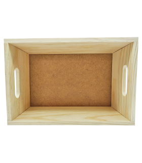 Caja de almacenamiento de madera con asas, caja rectangular decorativa, almacenaje documentos, juguetes, herramientas, comida, ropa, 14 x 30 x 20 cm