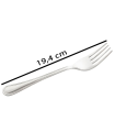 Tradineur - Set de 3 tenedores de mesa de acero inoxidable, cubiertos clásicos para carne, aptos para lavavajillas, 19,4 cm