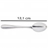 Tradineur - Set de 6 cucharas moka de acero inoxidable, cucharillas clásicas para postre, helado, tarta, té, infusiones, 12 cm