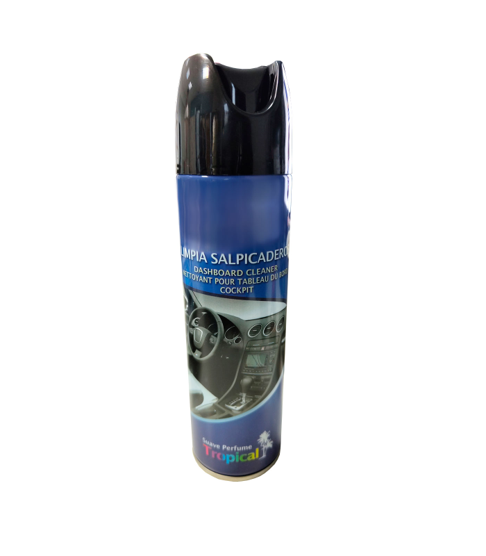 Tradineur - Spray Limpia salpicadero para coches - Apto está hecho de plástico, cuero, vinilo o metal - Capacidad 250 ML