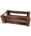 Tradineur - Set de 2 cajas de madera con asas, wood box, multiusos, almacenaje de objetos, herramientas, accesorios de pintura, decoración, cocina (Marrón, 26 x 16 x 9 cm y 22 x 12 x 7 cm)