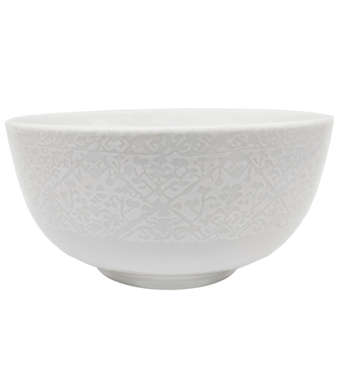 Tradineur - Cuenco bowl blanco de cerámica, diámetro 14 cm, taza redonda, tazón, bol, recipiente para desayunar, tomar aperitivos, vajilla apta para lavavajillas y microondas