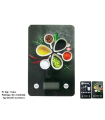 Tradineur - Bascula digital para cocina - Max 5 kg - Pantalla LCD - Batería Incluida - Botón Táctil - 23 x 15 cm - Modelo Aleatorio