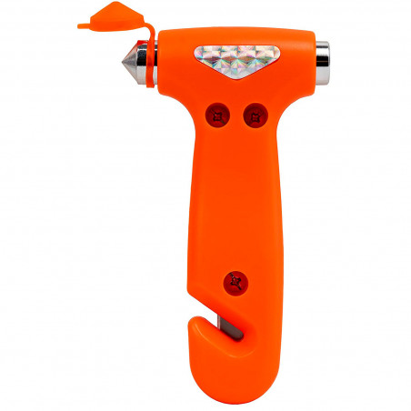 Tradineur - Martillo de emergencia para coche con cortacinturones, herramienta de escape, rompe cristales, ventanillas de automó