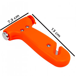 Tradineur - Martillo de emergencia para coche con cortacinturones, herramienta de escape, rompe cristales, ventanillas de automó