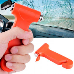Tradineur - Martillo de emergencia para coche con cortacinturones, herramienta de escape, rompe cristales, ventanillas de automó