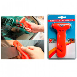 Tradineur - Martillo de emergencia para coche con cortacinturones, herramienta de escape, rompe cristales, ventanillas de automó