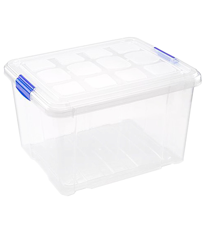 Tradineur - Caja de almacenaje plástico 4 L. Cesta, recipiente almacenamiento objetos 14 x 26 x 17 cm