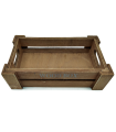 Tradineur - Caja de madera con asas "Wood Box" - Almacenamiento y organización - Caja Multiusos, Decoración, Herramientas, cocina, etc. - 22 x 12 x 7 cm - Color Marrón