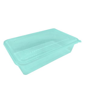 Tradineur - Recipiente transparente para fiambre Nº 2 - Fabricado en Plástico - Almacenamiento de alimentos - Cierre Hermético - 5 x 22 x 13 cm