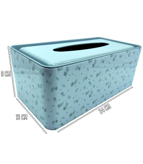 Tradineur - Caja de pañuelo de metal - Diseño Hoja - Ideal para su uso en el baño, el dormitorio, la sala de estar, la oficina - 24 x 13 x 9 cm