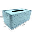 Tradineur - Caja de pañuelo de metal - Diseño Hoja - Ideal para su uso en el baño, el dormitorio, la sala de estar, la oficina - 24 x 13 x 9 cm