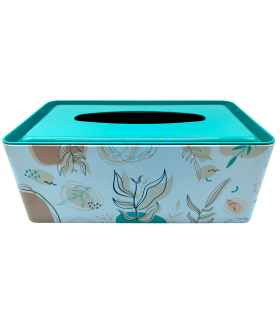 Tradineur - Caja de pañuelo de metal - Diseño Ramas - Ideal para su uso en el baño, el dormitorio, la sala de estar, la oficina - 24 x 13 x 9 cm