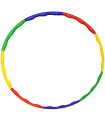 Tradineur - Hula hoop desmontable de plástico, aro de ejercicio, entrenamiento deportivo, niños y adultos, perder peso, uso doméstico (Ø 73 cm, multicolor)