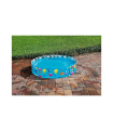 Tradineur - Piscina infantil rígida, diseño animales marinos, PVC y vinilo, incluye parche de reparación, niños, verano (277 litros, 122 x 25 cm)