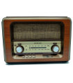 Tradineur - Radio vintage "Hip Hop" portátil - Bluetooth - Bandas AM/FM/SW - Batería recargable - Ranuras USB y TF - Antena retráctil - 15,5 x 24 x 9 cm