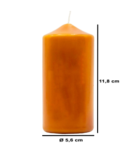 Tradineur - Vela de bloque con aroma, velón taco de cera perfumada, larga duración: 36 horas, aromaterapia, decoración del hogar (Canela, 11,8 x 5,6 cm)