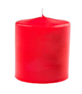 Tradineur - Vela taco con aroma a frujos rojos, velón de cera perfumada, larga duración: 24 horas, aromaterapia, decoración del hogar (Rojo, Frutas del Bosque, 7 x 5,6 cm)