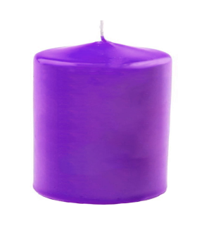 Tradineur - Vela taco con aroma a lavanda, velón de cera perfumada, larga duración: 24 horas, aromaterapia, decoración del hogar (Lila, Lavanda Spa, 7 x 5,6 cm)