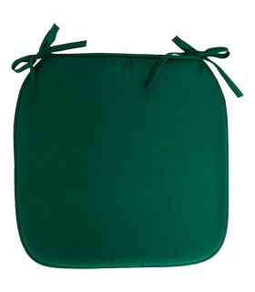 Tradineur - Cojín para sillas - Fabricado 100% Poliéster - Fácil de limpiar y Comodidad ergonómica - 39 x 39 x 3 cm - Color Verde Oscuro