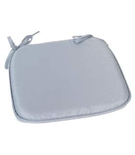 Tradineur - Cojín para sillas - Fabricado 100% Poliéster - Fácil de limpiar y Comodidad ergonómica - 39 x 39 x 3 cm - Color Gris