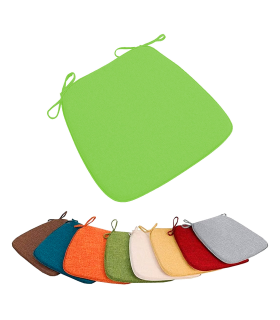 Tradineur - Cojín para sillas - Fabricado 100% Poliéster - Fácil de limpiar y Comodidad ergonómica - 39 x 39 x 3 cm - Color Verde Pistacho