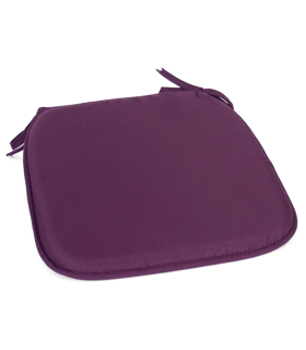 Tradineur - Cojín para sillas - Fabricado 100% Poliéster - Fácil de limpiar y Comodidad ergonómica - 39 x 39 x 3 cm - Color Morado