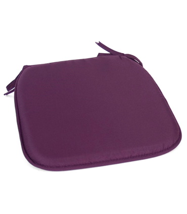 Tradineur - Cojín para sillas - Fabricado 100% Poliéster - Fácil de limpiar y Comodidad ergonómica - 39 x 39 x 3 cm - Color Morado