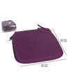 Tradineur - Cojín para sillas - Fabricado 100% Poliéster - Fácil de limpiar y Comodidad ergonómica - 39 x 39 x 3 cm - Color Morado