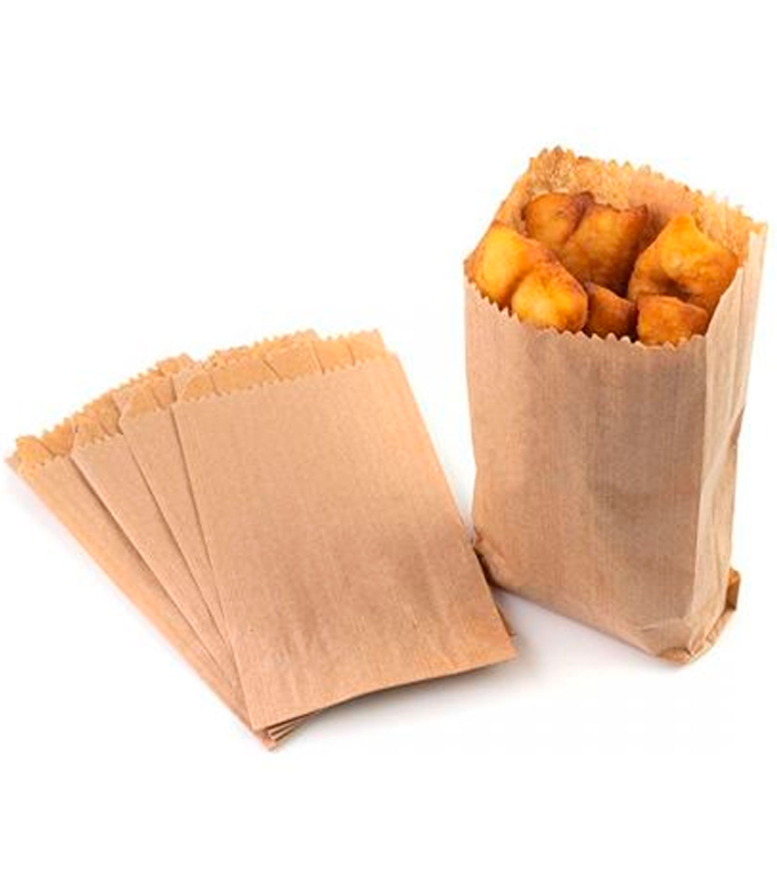 Tradineur - Pack de 40 bolsas de papel kraft para alimentos, biodegradables, compostables, reutilizables, aptas para uso alimentario, 8 x 15 cm