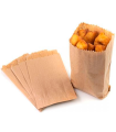 Tradineur - Pack de 40 bolsas de papel kraft para alimentos, biodegradables, compostables, reutilizables, aptas para uso alimentario, 8 x 15 cm